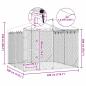 Preview: Outdoor-Hundezwinger mit Dach Silbern 3x3x2,5m Verzinkter Stahl