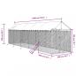 Preview: Outdoor-Hundezwinger mit Dach Silbern 2x10x2,5 m Stahl Verzinkt