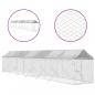 Preview: Outdoor-Hundezwinger mit Dach Silbern 2x14x2,5 m Stahl Verzinkt