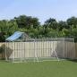 Preview: ARDEBO.de - Outdoor-Hundezwinger mit Dach Silber 6x2x2,5 m Verzinkter Stahl