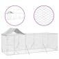 Preview: Outdoor-Hundezwinger mit Dach Silber 6x2x2,5 m Verzinkter Stahl