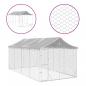 Preview: Outdoor-Hundezwinger mit Dach Silbern 3x6x2,5m Verzinkter Stahl