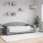 Preview: ARDEBO.de - Tagesbett Hellgrau 90x190 cm Stoff