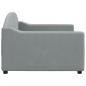 Preview: Tagesbett Hellgrau 90x190 cm Stoff