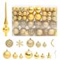 Preview: 111-tlg. Weihnachtskugel-Set Golden Polystyrol