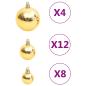 Preview: 111-tlg. Weihnachtskugel-Set Golden Polystyrol