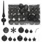 Preview: ARDEBO.de - 111-tlg. Weihnachtskugel-Set Schwarz Polystyrol