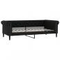 Preview: Tagesbett Schwarz 90x200 cm Kunstleder