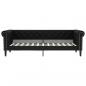 Preview: Tagesbett Schwarz 90x200 cm Kunstleder