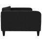 Preview: Tagesbett Schwarz 100x200 cm Stoff