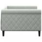 Preview: Tagesbett Hellgrau 90x190 cm Samt