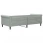 Preview: Tagesbett Hellgrau 90x190 cm Samt