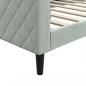Preview: Tagesbett Hellgrau 90x190 cm Samt