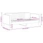 Preview: Tagesbett Schwarz 90x190 cm Samt