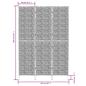 Preview: Paravent 3-tlg. Schwarz 122x180 cm Wasserhyazinthe