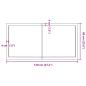 Preview: Tischplatte Hellbraun 120x60x(2-4)cm Massivholz Eiche Behandelt