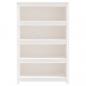 Preview: Bücherregal Weiß 80x35x126 cm Massivholz Kiefer