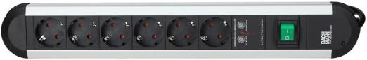 Preview: Bachmann 331.013 Tischsteckdose Primo, 6-fach, aluminium