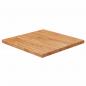 Preview: ARDEBO.de - Tischplatte Quadratisch Hellbraun 50x50x2,5cm Behandelte Eiche