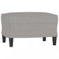 Preview: Fußhocker Hellgrau 60x50x41 cm Stoff