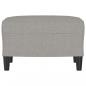 Preview: Fußhocker Hellgrau 60x50x41 cm Stoff