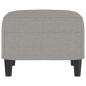 Preview: Fußhocker Hellgrau 60x50x41 cm Stoff