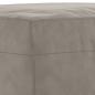 Preview: Fußhocker Hellgrau 60x50x41 cm Samt