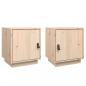 Preview: Nachttische 2 Stk. 40x34x45 cm Massivholz Kiefer