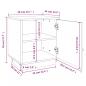 Preview: Nachttische 2 Stk. 40x34x45 cm Massivholz Kiefer