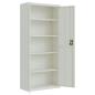 Preview: Aktenschrank Hellgrau 90x40x240 cm Stahl