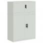Preview: Aktenschrank Hellgrau 90x40x130 cm Stahl