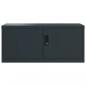 Preview: Aktenschrank Anthrazit 90x40x145 cm Stahl