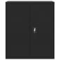 Preview: Aktenschrank Schwarz 90x40x145 cm Stahl