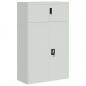 Preview: Aktenschrank Hellgrau 90x40x145 cm Stahl