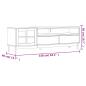 Preview: TV-Schrank mit Glastür FLAM 158x40x50 cm Massivholz Kiefer