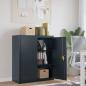 Preview: ARDEBO.de - Aktenschrank Anthrazit 90x40x105 cm Stahl
