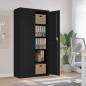 Preview: ARDEBO.de - Aktenschrank Schwarz 90x40x180 cm Stahl