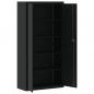 Preview: Aktenschrank Schwarz 90x40x180 cm Stahl