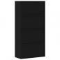 Preview: Aktenschrank Schwarz 90x40x180 cm Stahl
