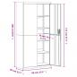 Preview: Aktenschrank Schwarz 90x40x180 cm Stahl