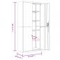 Preview: Aktenschrank Weiß 90x40x200 cm Stahl