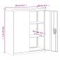 Preview: Aktenschrank Weiß 90x40x105 cm Stahl