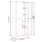 Preview: Aktenschrank Hellgrau 90x40x200 cm Stahl