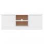 Preview: TV-Schrank ALTA Weiß 112x35x41 cm Massivholz Kiefer