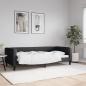 Preview: ARDEBO.de - Tagesbett Schwarz 90x200 cm Stoff
