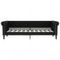 Preview: Tagesbett Schwarz 90x190 cm Kunstleder