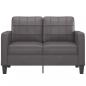 Preview: 2-Sitzer-Sofa Grau 120 cm Kunstleder