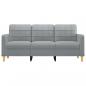 Preview: 3-Sitzer-Sofa Hellgrau 180 cm Stoff