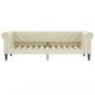 Preview: Tagesbett Creme 100x200 cm Kunstleder