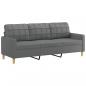 Preview: 3-Sitzer-Sofa Dunkelgrau 180 cm Stoff